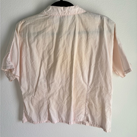 Cottagecore Pink Short Sleeve Blouse w/ Beaded Details size small from Biz Tango - Picture 8 of 8
